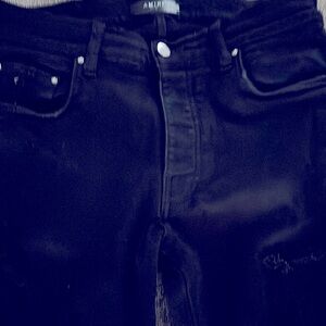 Size 32 blackk on black Amari jeans (used)1250.00 in store 

Asking price 500
